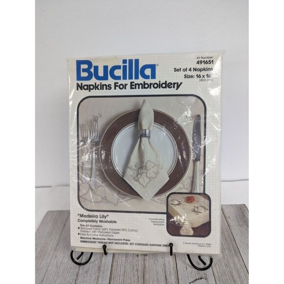 Bucilla Other - Bucilla Madeira Lily Napkins Embroidery Kit 491651